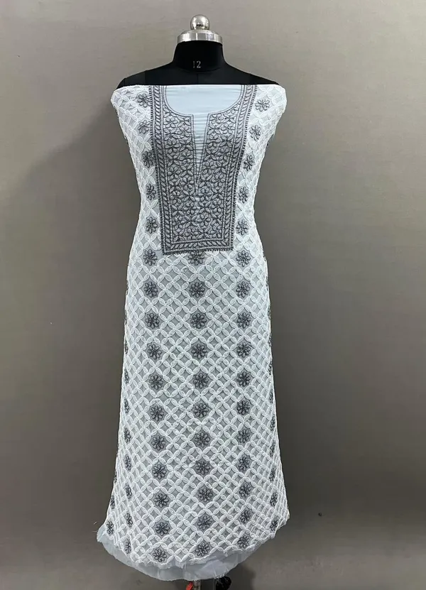 White_Georgette_Unstitched_Suit_Material