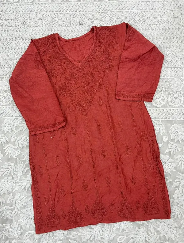 Coral_Red_Cotton_Embroidered_Kurta