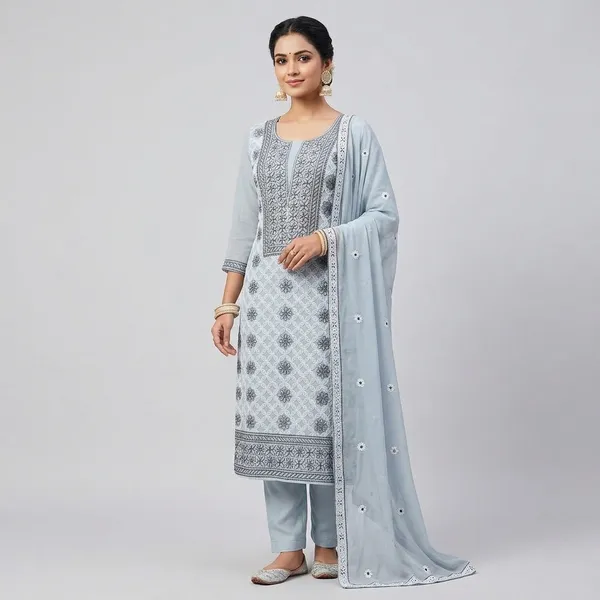 Grey_Georgette_Lightweight_Semi-Transparent_Unstitched_Suit