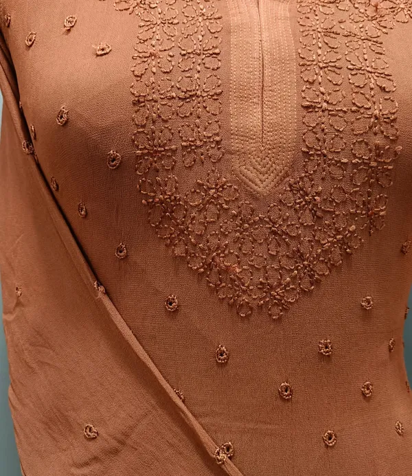 Rust_Orange_Georgette_Kurti