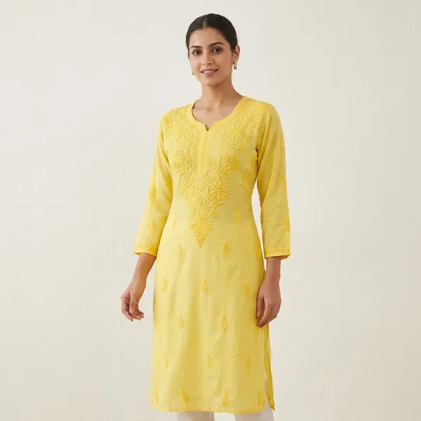 Yellow_Muslin_Kurti