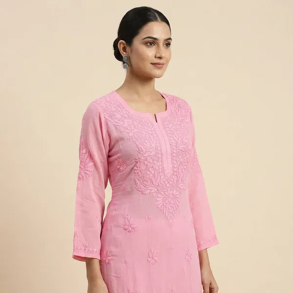 Pink_Viscose_Kurti