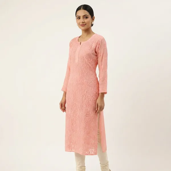 Pink__Georgette_Kurti