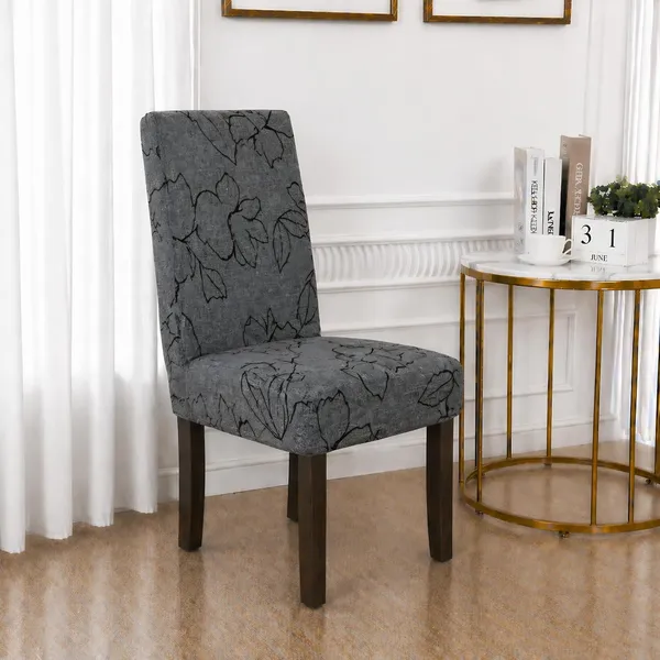 Polycotton_Dining_Grey_Solid_6_Seater_Table_Cover_With_Chair_Covers