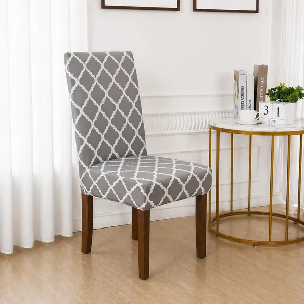 Polycotton_Dining_Blue_Diamond_Print_6_Seater_Table_Cover_With_Chair_Covers
