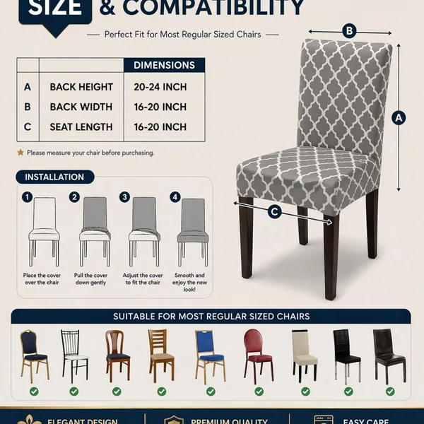 Polycotton_Dining_Blue_Diamond_Print_6_Seater_Table_Cover_With_Chair_Covers