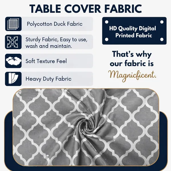 Polycotton_Dining_Blue_Diamond_Print_6_Seater_Table_Cover_With_Chair_Covers