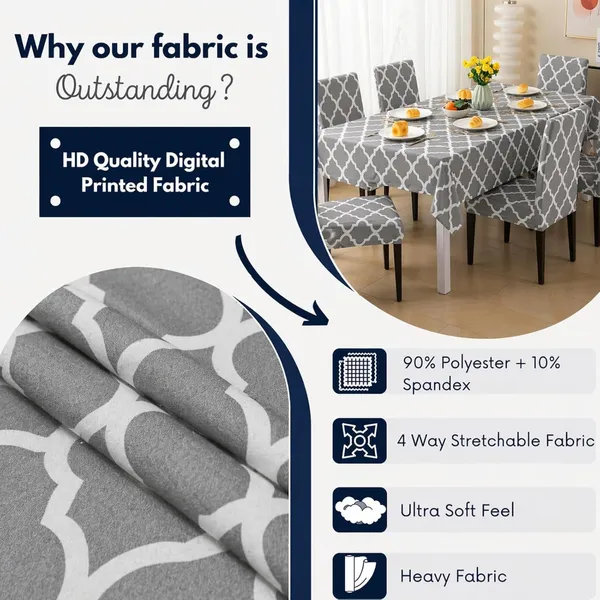 Polycotton_Dining_Blue_Diamond_Print_6_Seater_Table_Cover_With_Chair_Covers