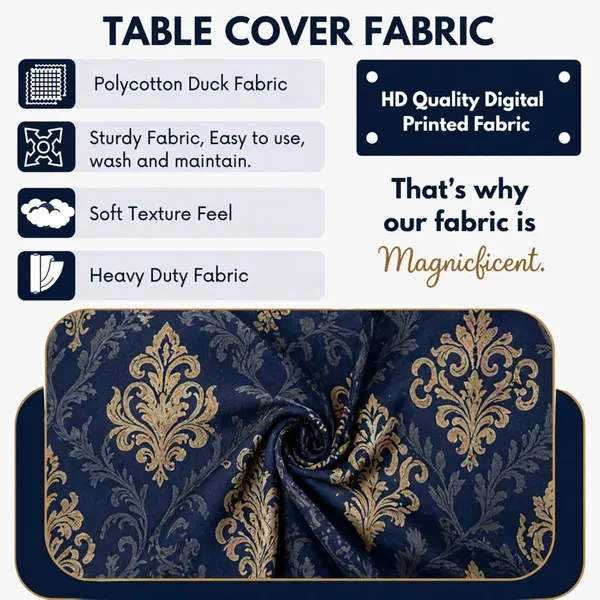 Polycotton_Dining_Brown_Damask_Print_6_Seater_Table_Cover_With_Chair_Covers
