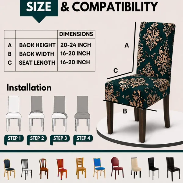 Polycotton_Printed_Wallpaper_Print_Dining_Table_Cover_With_6_Chair_Covers_Blue