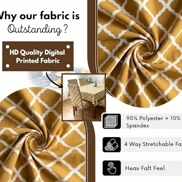 Polycotton_Dining_Yellow_Diamond_Print_6_Seater_Table_Cover_With_Chair_Covers