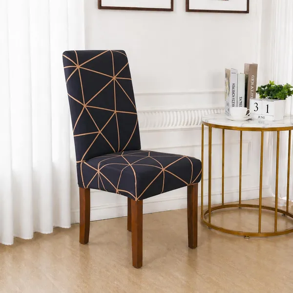 Polycotton_Dining_Black_Triangle_6_Seater_Table_Cover_With_Chair_Covers
