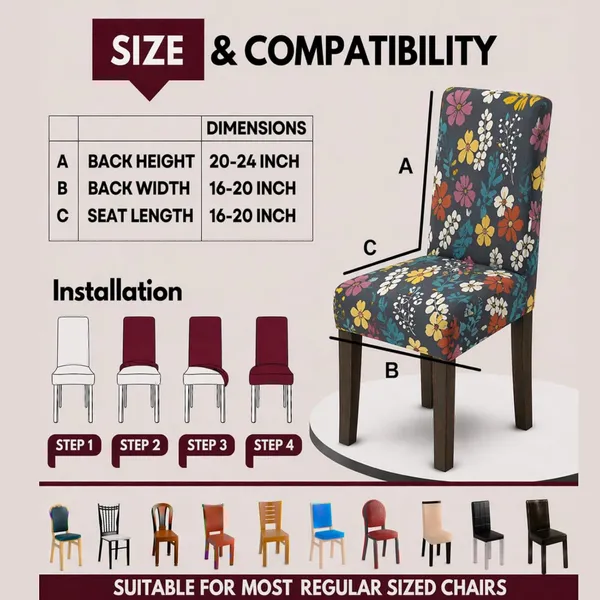 Polycotton_Dining_Multicolor_Floral_6_Seater_Table_Cover_With_Chair_Covers