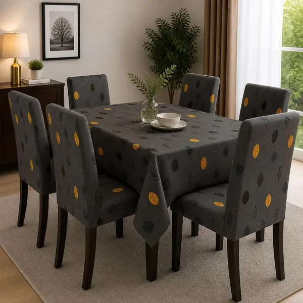 Polycotton_Dining_Printed_Grey_Dots_6_Seater_Table_Cover_With_Chair_Covers