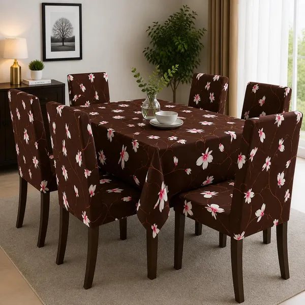 Polycotton_Dining_Coffee_Flower_6_Seater_Table_Cover_With_Chair_Covers