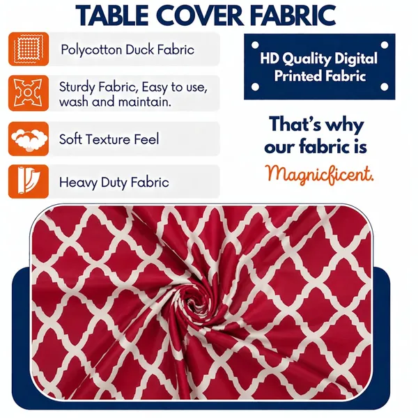 Polycotton_Printed_Diamond_Print_Dining_Table_Cover_With_6_Chair_Covers_Red