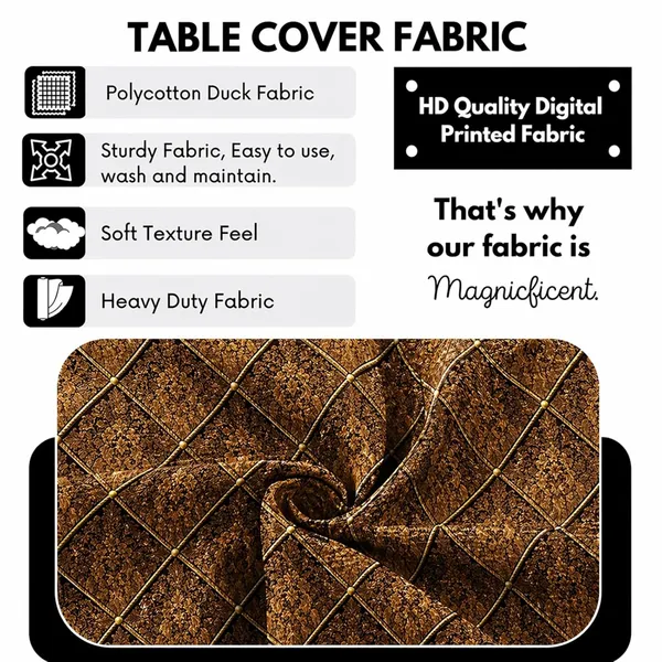 Polycotton_Dining_Brown_Black_Box_Print_6_Seater_Table_Cover_With_Chair_Covers