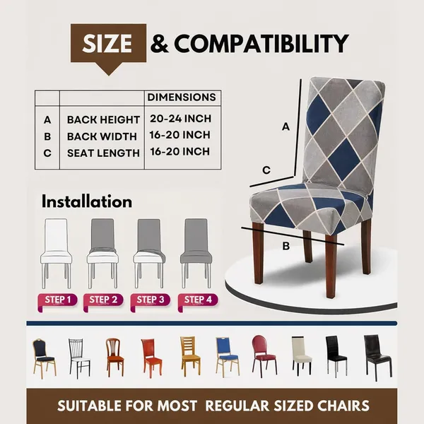 Polycotton_Dining_Blue_Grey_Box_Print_6_Seater_Table_Cover_With_Chair_Covers