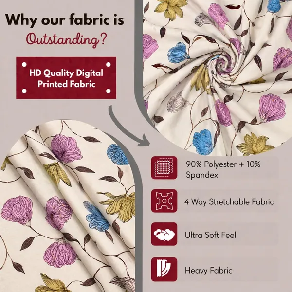 Polycotton_Printed_Floral_Dining_Table_Cover_With_6_Chair_Covers_Beige
