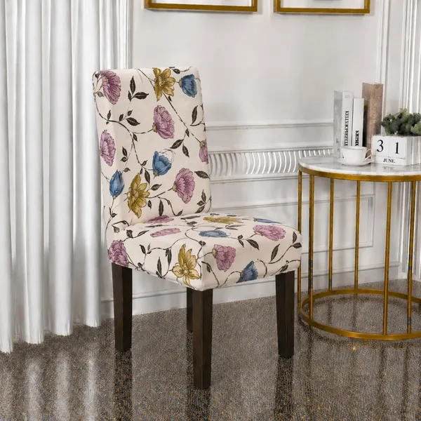 Polycotton_Printed_Floral_Dining_Table_Cover_With_6_Chair_Covers_Beige
