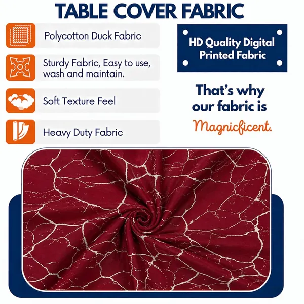 Polycotton_Printed_Striped_Dining_Table_Cover_With_6_Chair_Covers_Red