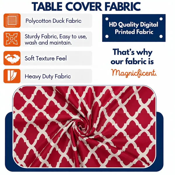 Polycotton_Elastic_Dining_Red_Diamond_Print_Table_Cover_With_6_Chair_Covers