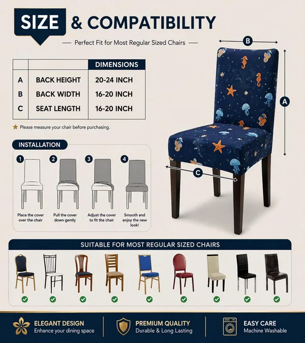 Polycotton_Elastic_Dining_Blue_Fish_Print_Table_Cover_With_6_Chair_Covers