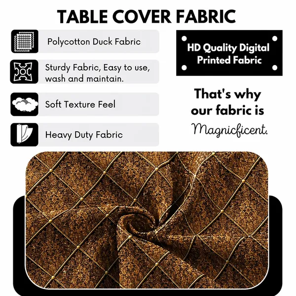 Polycotton_Elastic_Geometric_6_Seater_Dining_Table_Cover_With_Chair_Covers_Brown_Black