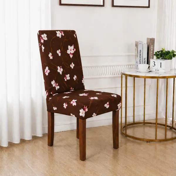 Polycotton_Elastic_Floral_6_Seater_Dining_Table_Cover_With_Chair_Covers_Coffee