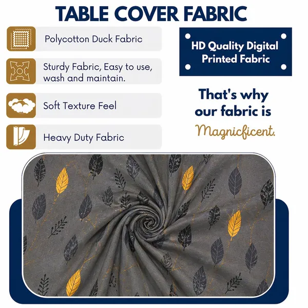 Polycotton_Elastic_Polka_Dot_6_Seater_Dining_Table_Cover_With_Chair_Covers_Grey