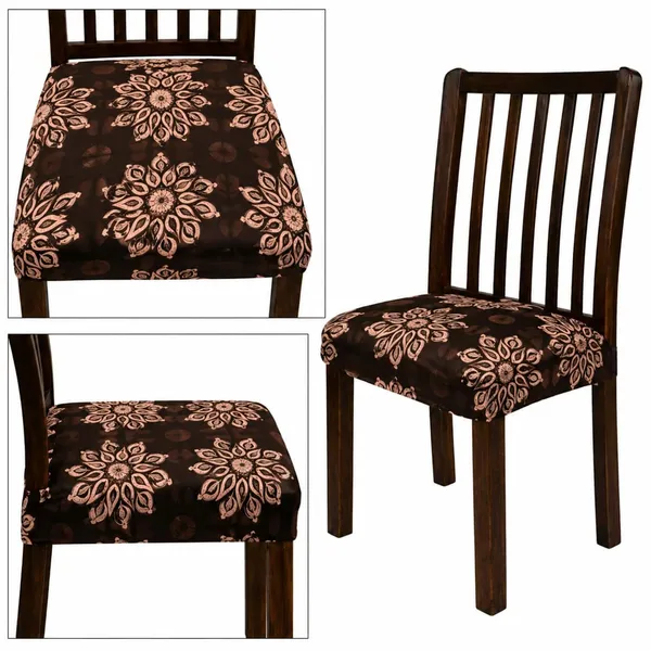 Polycotton_Stretchable_Brown_Floral_Print_Dining_Chair_Covers