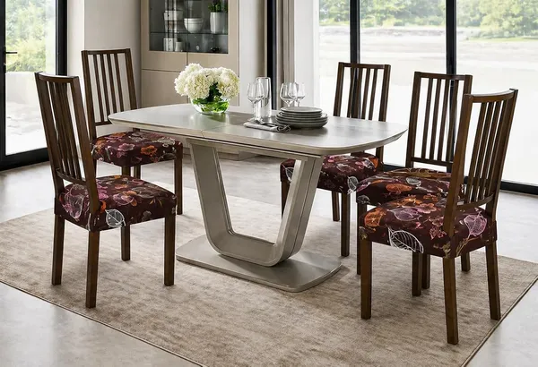 Polycotton_Stretchable_Brown_Leaf_Print_Dining_Chair_Covers