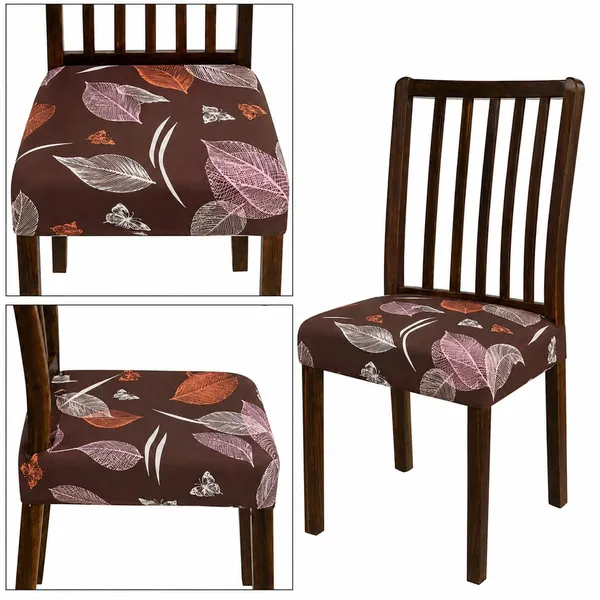 Polycotton_Stretchable_Brown_Leaf_Print_Dining_Chair_Covers