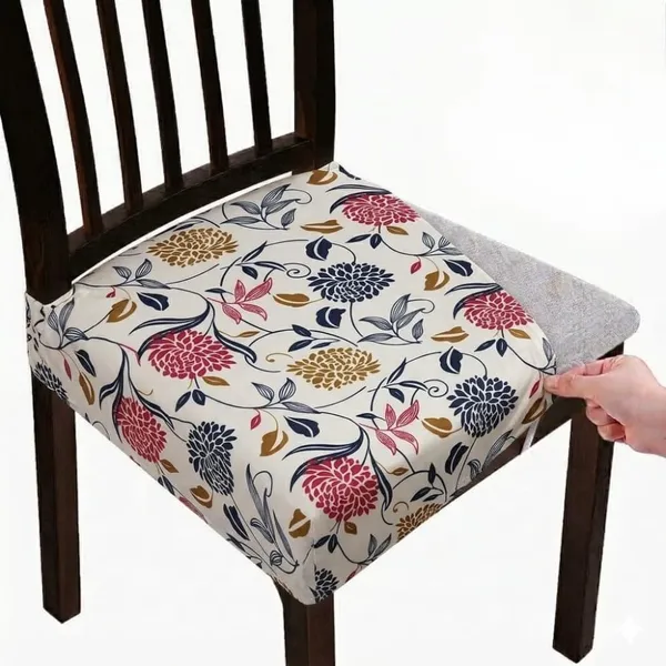 Polycotton_Stretchable_Cream_Flower_Print_Dining_Chair_Covers_Set_Of_4