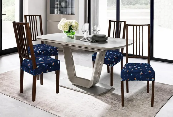 Polycotton_Stretchable_Blue_Fish_Print_Dining_Chair_Covers
