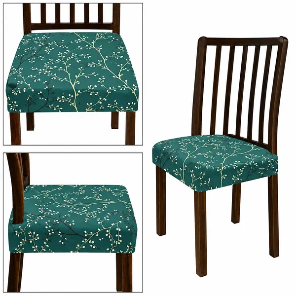 Polycotton_Stretchable_Green_Tree_Print_Dining_Chair_Covers_Set_Of_4