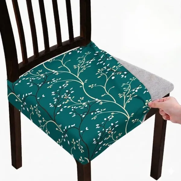 Polycotton_Stretchable_Green_Tree_Print_Dining_Chair_Covers_Set_Of_4