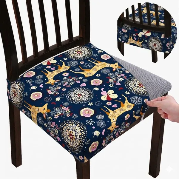Polycotton_Stretchable_Deer_Print_Dining_Chair_Covers_Set_Of_4