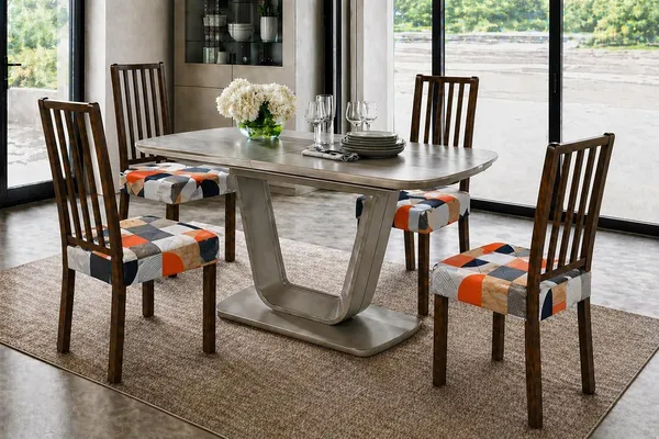 Polycotton_Stretchable_Multicolor_Box_Print_Dining_Chair_Covers_Set_Of_4