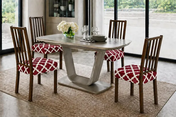 Polycotton_Stretchable_Red_Diamond_Print_Dining_Chair_Covers_Set_Of_4
