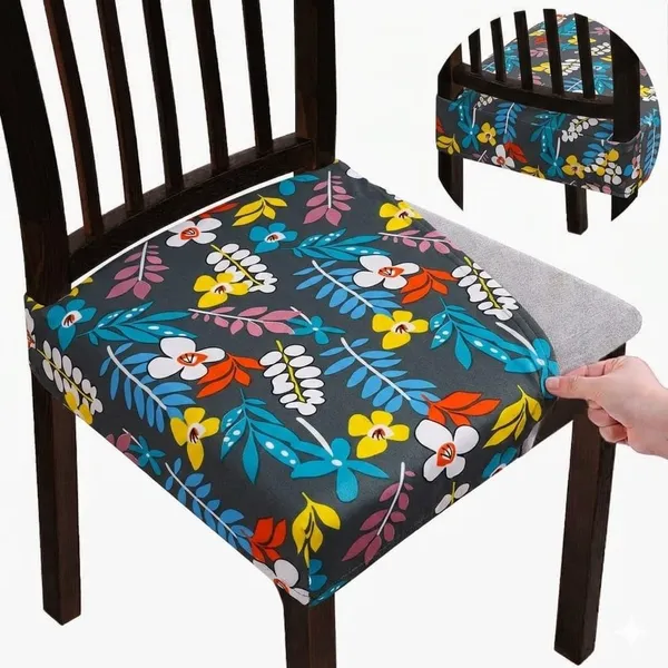 Polycotton_Stretchable_Multi_Flower_Print_Dining_Chair_Covers_Set_Of_4