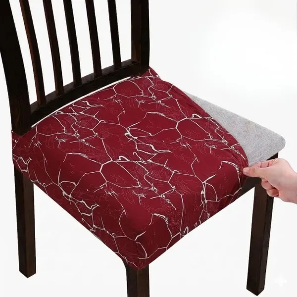 Polycotton_Stretchable_Red_Lines_Print_Dining_Chair_Covers_Set_Of_4