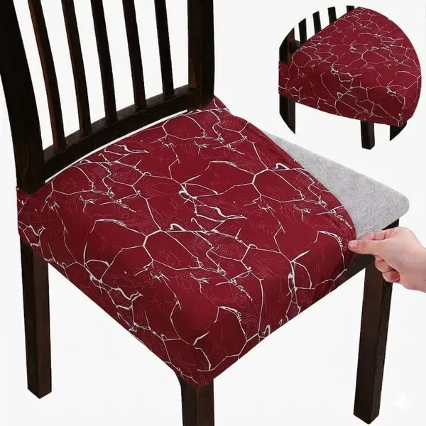 Polycotton_Stretchable_Red_Lines_Print_Dining_Chair_Covers_Set_Of_4