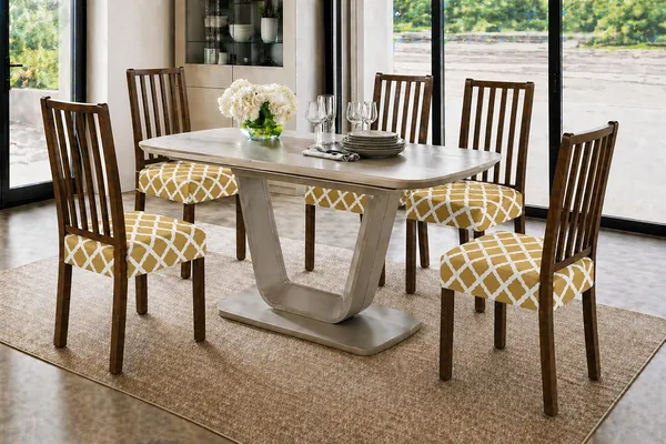 Polycotton_Stretchable_Solid_Yellow_Dining_Chair_Cover