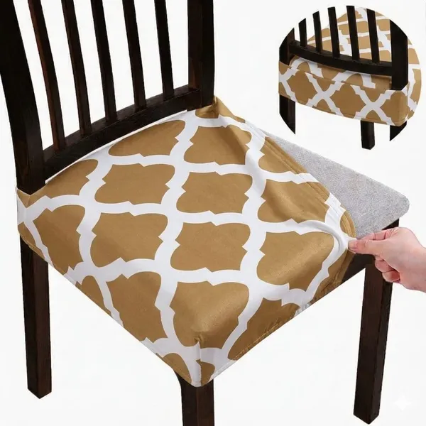 Polycotton_Stretchable_Solid_Yellow_Dining_Chair_Cover
