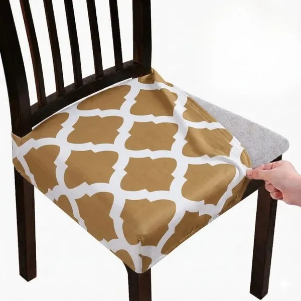 Polycotton_Stretchable_Solid_Yellow_Dining_Chair_Cover