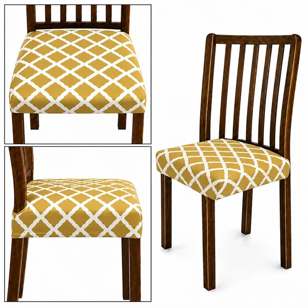 Polycotton_Stretchable_Solid_Yellow_Dining_Chair_Cover