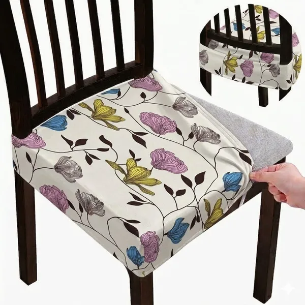 Polycotton_Stretchable_White_Flower_Print_Dining_Chair_Covers_Set_Of_4