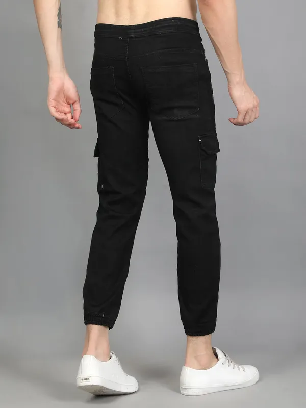 Black_Cotton_Lycra_Cargos_For_Men