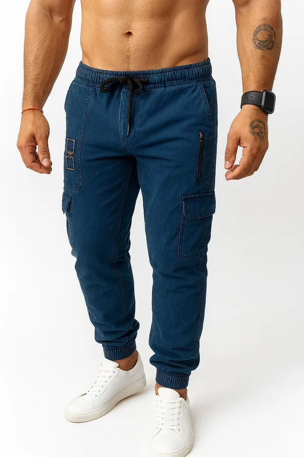 Blue_Cotton_Blend_Cargo_Pants_For_Men